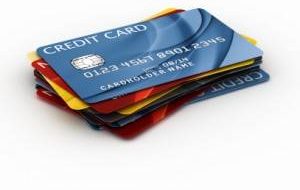 credit card stack