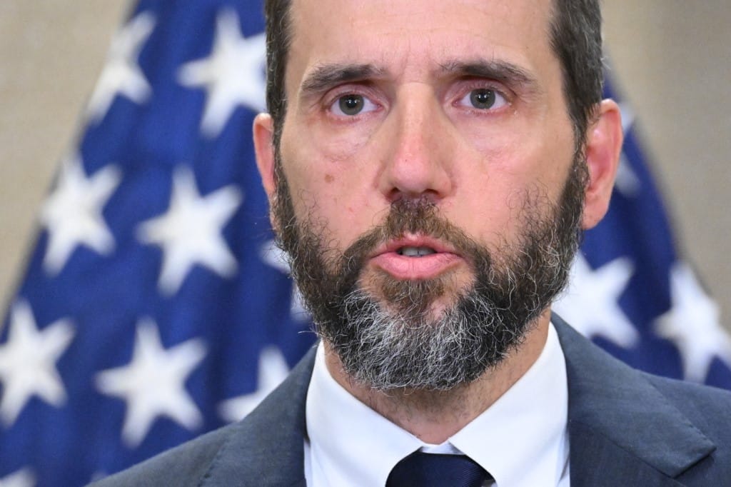 Special Counsel Jack Smith speaks to the press at the US Department of Justice in Washington, DC, on June 9, 2023, announcing the unsealing of the indictment against former US President Donald Trump. Trump was indicted Friday on 37 counts in the Mar-a-Lago documents case after he illegally kept top secret files on US nuclear and weapons programs and defense plans after leaving the White House. "The unauthorized disclosure of these classified documents could put at risk the national security of the United States," the Justice Department said. (Photo by Mandel NGAN / AFP)